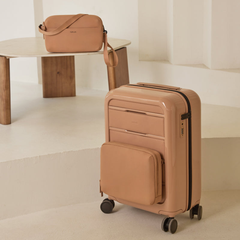 TUPLUS スーツケース キャリーケース ブラウン　33L TUPLUS Access Carry-on Suitcase